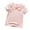 Pink, variant on Toddler Girls Summer T Shirt Short Sleeve Peter Pan Collar Solid T-Shirt For 0 To 6 Years