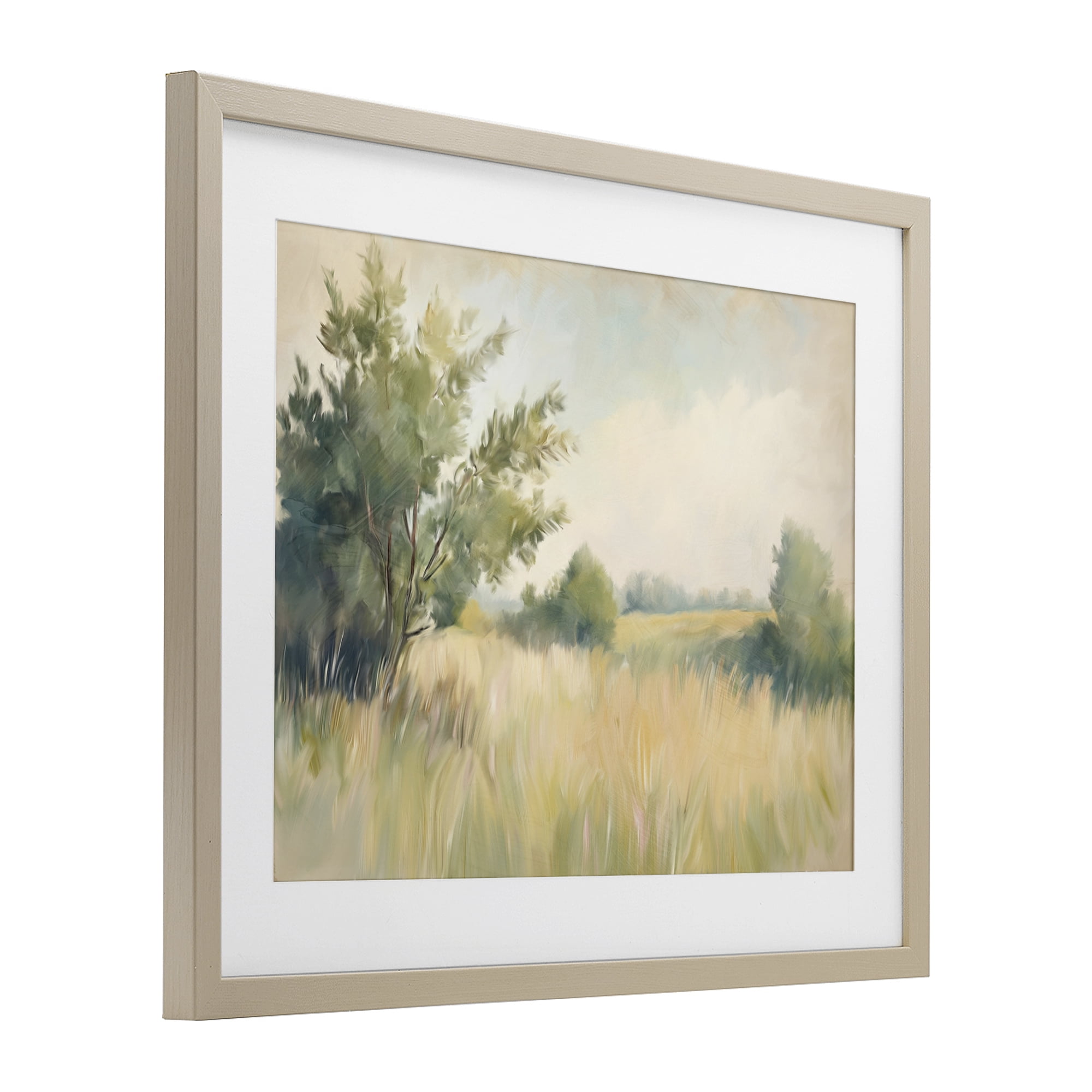 Stupell Industries Summer Green Meadow Birch Framed Print Under Glass, design by Kim Allen