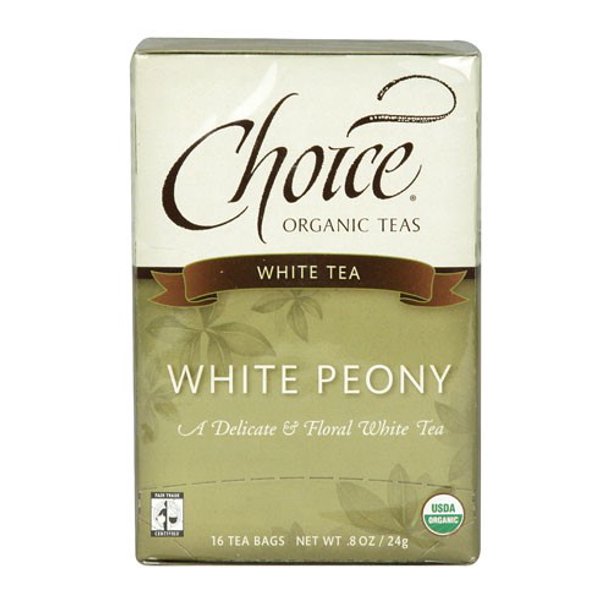 Choice Tea White Peony Choice Organic Teas 16 Bag