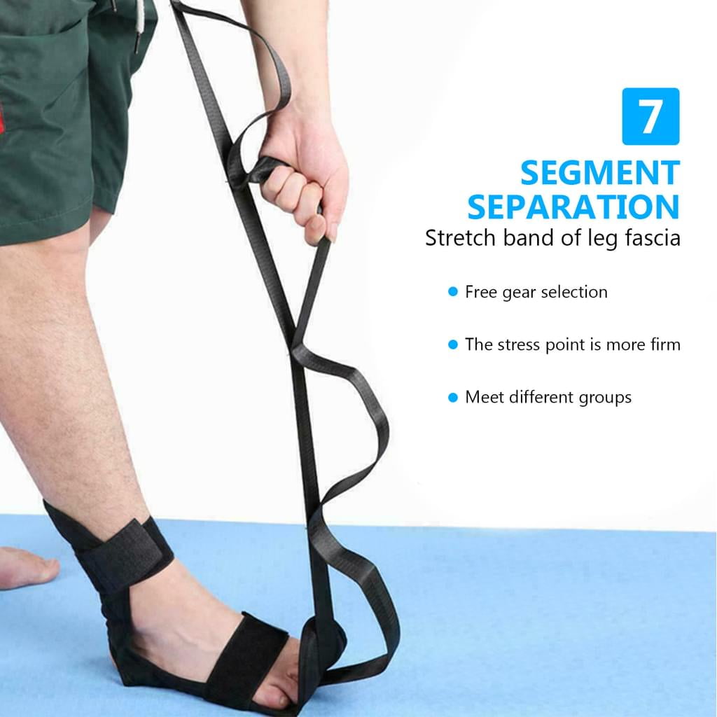 110cm 7Loops Yoga Stretch Strap Foot Stretcher Leg Training Correction Strap 