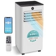 thumbnail image 1 of Aire Acondicionado Portátil 8000 BTU con WiFi SereneLife, Pequeño, Modo Frio, Calor, Ventilador, Cobertura de 32 M2, Temporizador 24 Horas y Kit de Montaje para Ventana Incluido, 1 of 9