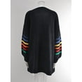 thumbnail image 2 of Women'S Long Open Front Cardigan Striped Color Block Loose Knit Sweaters Outwear Coat Black L, 2 of 8