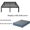 Queen Size Bed Frame with Cloth Cover,14 Inch Heavy Duty Platform Bed