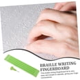 thumbnail image 3 of Braille Writing Plate Plastic Board With Stylus, Flexible Braille Fingerboard Aid For Visually Impaired Students, 3 of 5