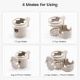 thumbnail image 3 of Gromast Universal Stroller Cup Holder with Phone Holder, 3-in-1 Detachable Drink Holder 360° Rotatable, Adjustable Cup Holder for Stroller Wheelchair Bike Walker Scooter - Khaki, 3 of 9