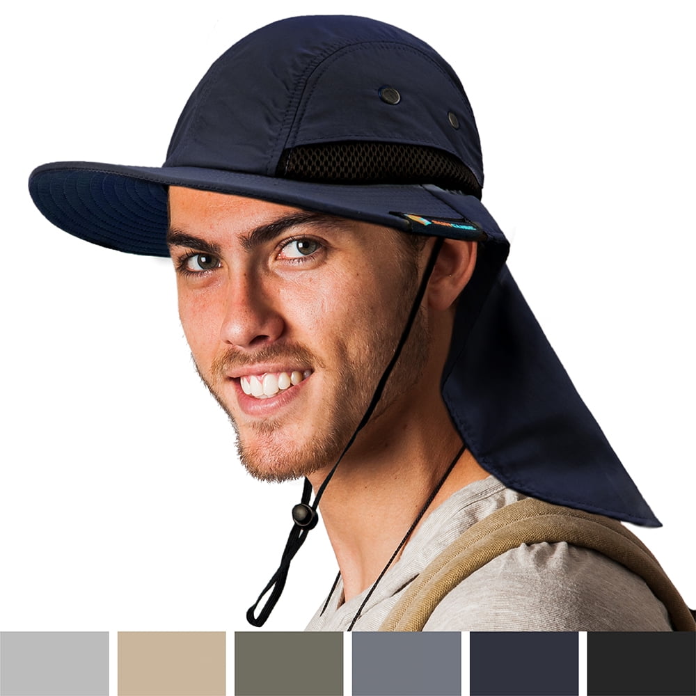 packable sun hat with chin strap