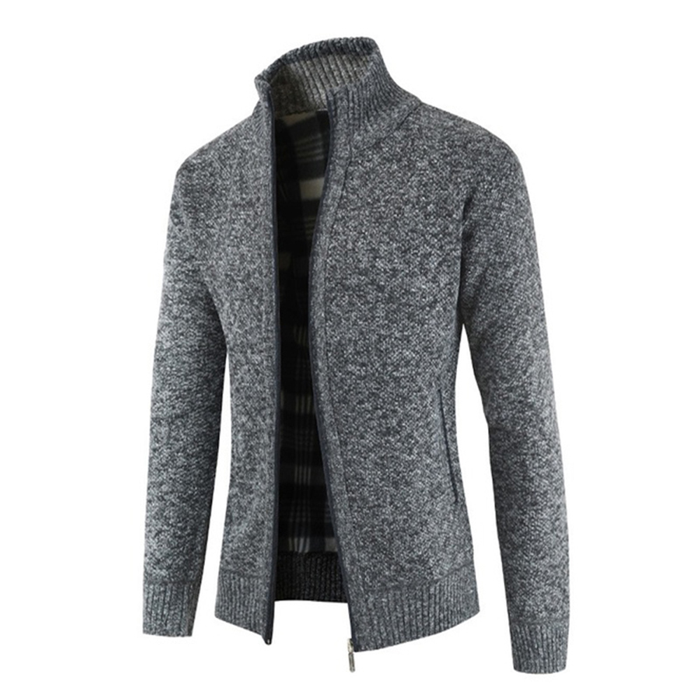 men's knit zip up sweater