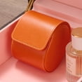 thumbnail image 4 of Oirlv 2.95" Orange Leather Single Watch Roll, Travel Case with Soft Velvet Lining for Men & Women, 4 of 9