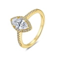 thumbnail image 6 of Apaison Luxury Delicate 1 Carat Moissanite Woman Ring - Bridal Wedding Engagement Gold Plated Jewelry Gift - Passes Tester, 6 of 7