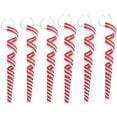 thumbnail image 1 of 6 piezas de adornos navideños de piruleta de plástico blanco y rojo, adornos de bastón de caramelo, decoración para árbol de Navidad, colgante para fiesta de Navidad, accesorios de decoración para el, 1 of 6