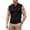 Black, variant on XFeng Men's Ribbed Sleeveless Henley Tank Top, Stand Collar Casual Muscle Shirt