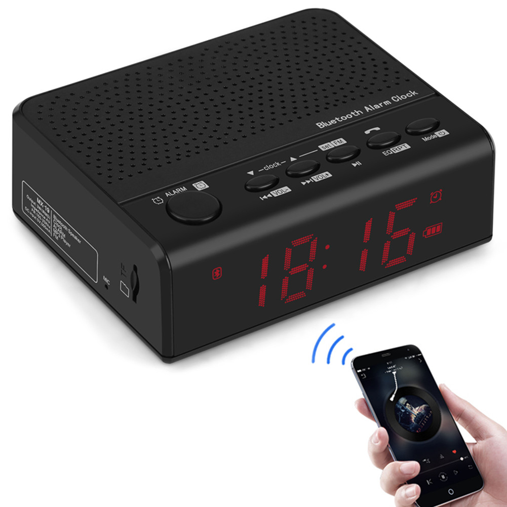 Garosa Leadstar Wireless Bluetooth Alarm Clock Speaker FM Radio Support