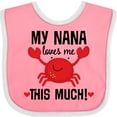 thumbnail image 3 of Inktastic Nana Loves Me Grandson Boys or Girls Baby Bib, 3 of 4