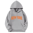 thumbnail image 4 of Gubotare Girls Oversized Hoodies California Letter Print Pullover Hoodie Sweatshirt Long Sleeve Casual Loose Pullover Tops 4-13Years (Grey, 3-4 Years), 4 of 4