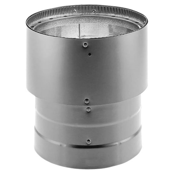 DuraVent DVL 6DVL-X8 Double Wall Interior Stove Pipe Increaser to Vent Smoke & Exhaust, 6 Inch Diameter to 8 Inch Diameter Connection, Black