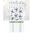 thumbnail image 6 of No Hook Shower Curtains with Snap in Liner, Navy Blue Starfish Coastal Waterproof Fabric Shower Curtain, Nautical Summer Beach Ocean Double Layers & See-Through Top Window Bathroom Curtains 60''x72'', 6 of 6