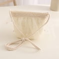 thumbnail image 4 of Sombrero de mujer con circunferencia de 56-58 cm, sombrero de verano con protección solar, sombrero de playa, sombrilla, sombrero de paja, sombrero de encaje de perlas y conjunto de bolso de paja, 4 of 5