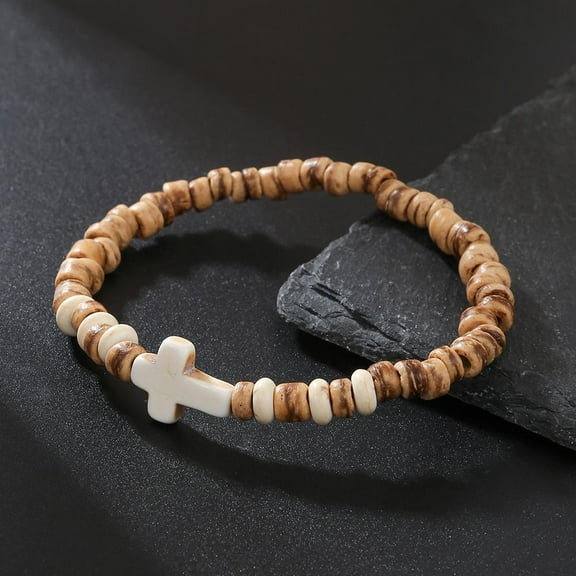 APIPEE Mens and Women Bracelet Bracelet for Men Onyx Tigers Eye Beaded Bracelet Religious Christian Bracelet Anniversary Gifts for Men Dad Husband Mens Jewelry