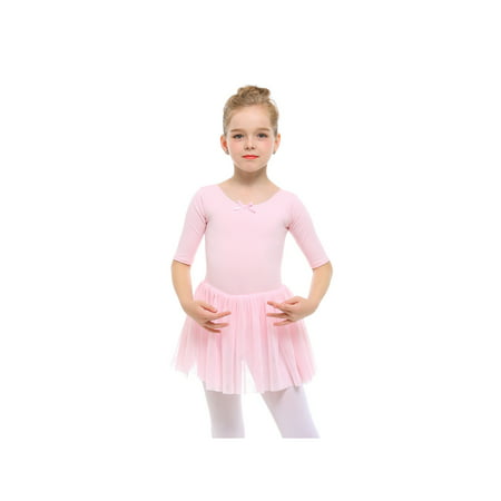 STELLE Ballet Tutu Leotard for Girls, Ballet Pink, XXS