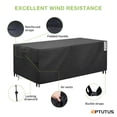 thumbnail image 6 of OPTUTUS Rectangular Patio Table Cover -600D Heavy Duty Large Waterproof Table Cover -108" Outdoor Sofa Set Covers, Dining Table Cover, Tea Table Cover Black, 6 of 12