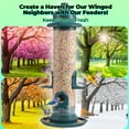 thumbnail image 2 of Naipo Tube Bird Feeders for Outdoors Hanging, Squirrel Proof Wild Bird Feeders with 4 Feeding Ports, Attract a Variety of Hummingbird, Garden Yard Decoration, 2 of 10