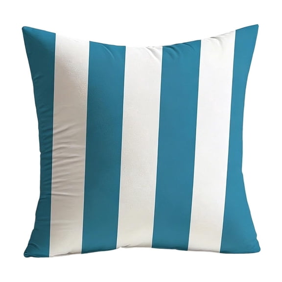 HOARBOEG 1Pcs Outdoor Waterproof Pillow Cover, Blue Solid Color Patio Cushion Cover for Garden Furniture, Water Resistant Throw Pillow Case for Sofa Chair Indoor Outdoor Decor