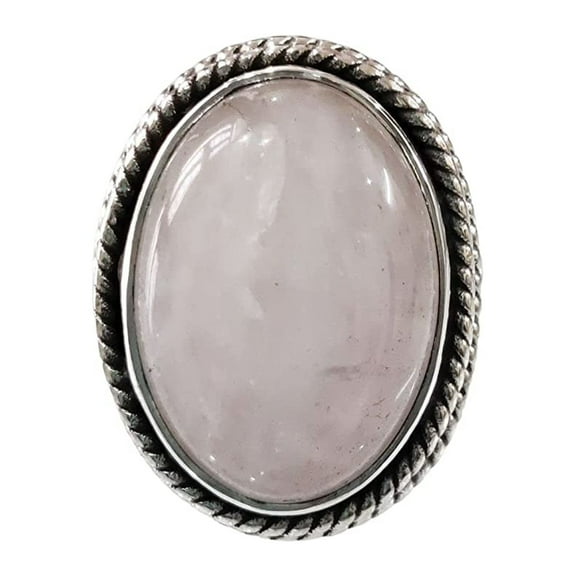 Natural Rose Quartz Ring, Woman's Quartz Ring, Natural Birthstone, Simple Band, 925 Sterling Silver, Womens Ring, Christmas, Thanksgiving, Handmade, Statement Jewelry, Natural Gemstone Ring