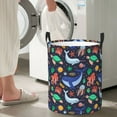 thumbnail image 4 of Picia The Underwater World Large Laundry Basket, Waterproof, Freestanding Laundry Hamper, Collapsible Tall Clothes Hamper with Extended Handles-, 4 of 8