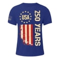 thumbnail image 4 of Linfrsh Patriotic T Shirts for Men 250 Years American 1776 2026 250th 4th July Independence Day T-Shirt(Blue,2XL), 4 of 5