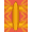 Coral Orange Yellow, Pattern 3, variant on ODIKA Surfboard Form Cream Banded Stripe Motif Surf Shaped Skateboarsurfboard for Dorm Room, Small Living Apartment, Stain Resistant Low Profile