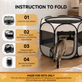 thumbnail image 3 of Dinosam Large Cat Playpen,36" Pop-up Cat Cage with Side Pocket,Pet Playpen for Small Animal Indoor Outside Kitten Playpen 36" Diameter 23" Height, 3 of 5