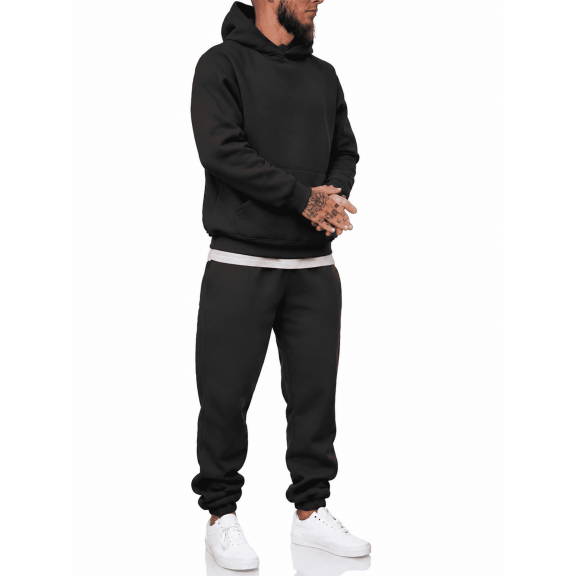 Men's 2 Piece Tracksuit Set,Baggy Casual Athletic Long Sleeve Pullover Hoodie Jogging Track Outfit,Soft Sweatsuit for Travel