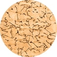 thumbnail image 1 of Ahgly Company Indoor Round Solid Orange Modern Area Rugs, 8' Round, 1 of 1