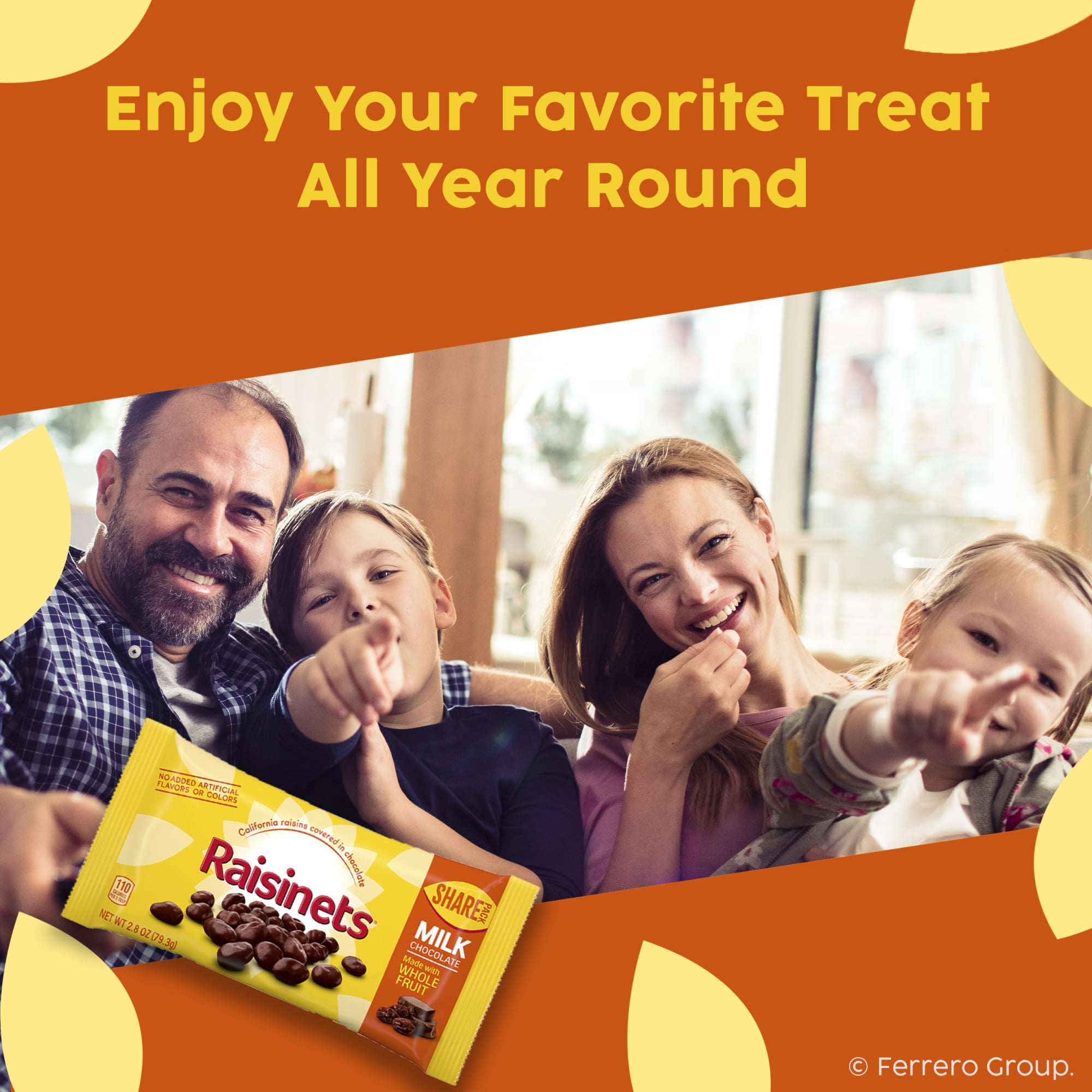 Raisinets Milk Chocolate Covered Raisins, Gluten-free California Chocolate Raisins, Sharepack, 2.8 oz