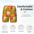 thumbnail image 5 of Lsque Mens Swim Trunks Cartoon Pumpkins Pattern - Bathing Suit Compression Liner - Beach Swim Shorts Swimwear - (S-3XL) - Stretch Quick Dry -Small, 5 of 9