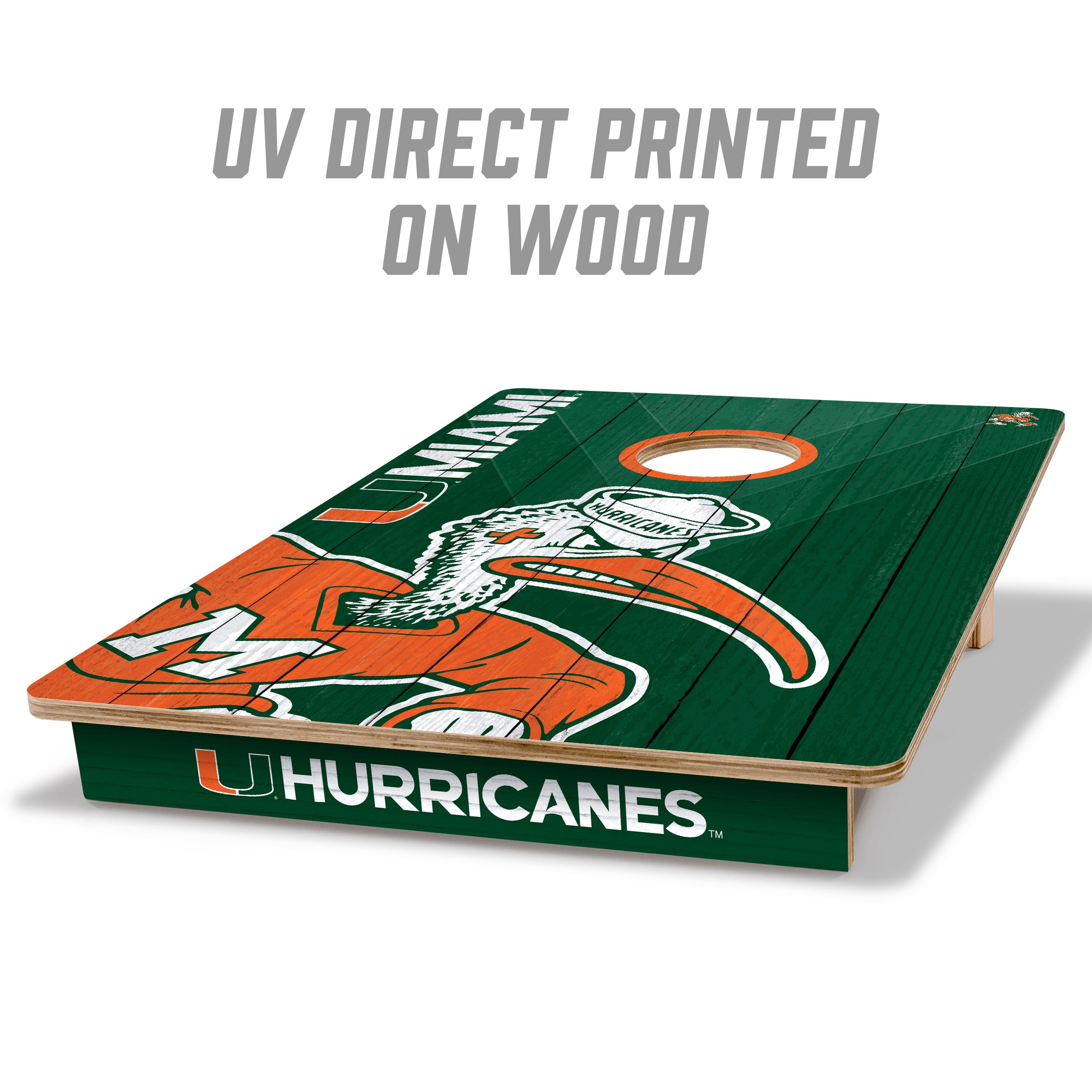 YouTheFan NCAA Miami Hurricanes 2' x 3' Cornhole Game