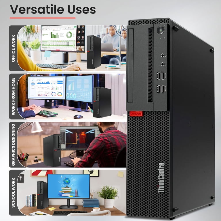 Restored Lenovo SFF Desktop Computer PC Intel i5-6500, 16GB DDR4