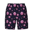 thumbnail image 4 of Lsque Mens Swim Trunks Pink Planets And Stars Pattern - Bathing Suit Compression Liner - Beach Swim Shorts Swimwear - (S-3XL) - Stretch Quick Dry -XX-Large, 4 of 9