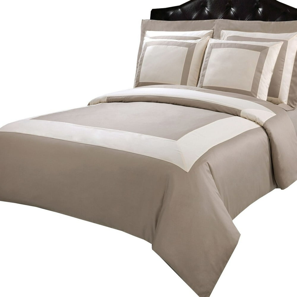 Soft 100 Cotton Hotel Duvet Cover Sets, 300 Thread Count, 3 Piece Set