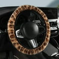 thumbnail image 6 of Faux Fur Steering Wheel Cover Leopard Print Elastic Grip Protector for Cars Trucks SUVs Winter Warm Driving Comfort Anti-Slip Universal Fit, 6 of 6