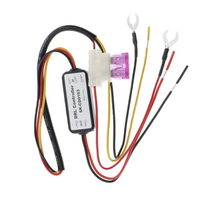 jinwen 1Set Car Daytime Running Lights Relay Harness Dimmer 3A Car Controller Light