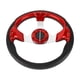 thumbnail image 5 of Volante de coche de 13 pulgadas Modificación universal del volante automático para la mayoría de los sedanes y SUV Rojo, 5 of 15