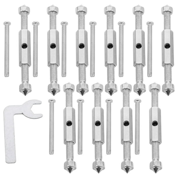 WORGEOUS 21pcs 86 Tipo de interruptor Casseta Reparación de cassette Tornillos de caja eléctrica Varilla de soporte de pared universal Montaje de pared Caja de reparación Herramientas con llave