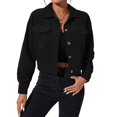 thumbnail image 5 of Tqcoqu Corduroy Jacket for Women, Long Sleeve Button Down Cropped Jacket, Dressy Casual Lightweight Crop Shackets with Pockets, Fall Winter Outwear,2026 Fashion Outfit, 5 of 10