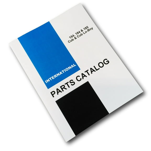 International Farmall 154 184 185 Cub Lo-Boy Tractor Parts Manual Catalog Lowboy