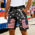 thumbnail image 2 of CAIVO Mens Cargo Shorts 4Th Of July Patriotic Print With Pockets Loose Fit Lightweight Outdoor Casual Summer Everyday Wear Leisure Beach Bottoms,Black,L, 2 of 5