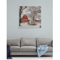 thumbnail image 4 of Farmhouse Wall Art, Rustic Barn Pictures Poster Winter Art Countryside Landscape Canvas Prints Christmas Art Xmas Pictures Farmhouse Decorations Wall Décor for Living Room Bedroom (16x16 Inches), 4 of 6
