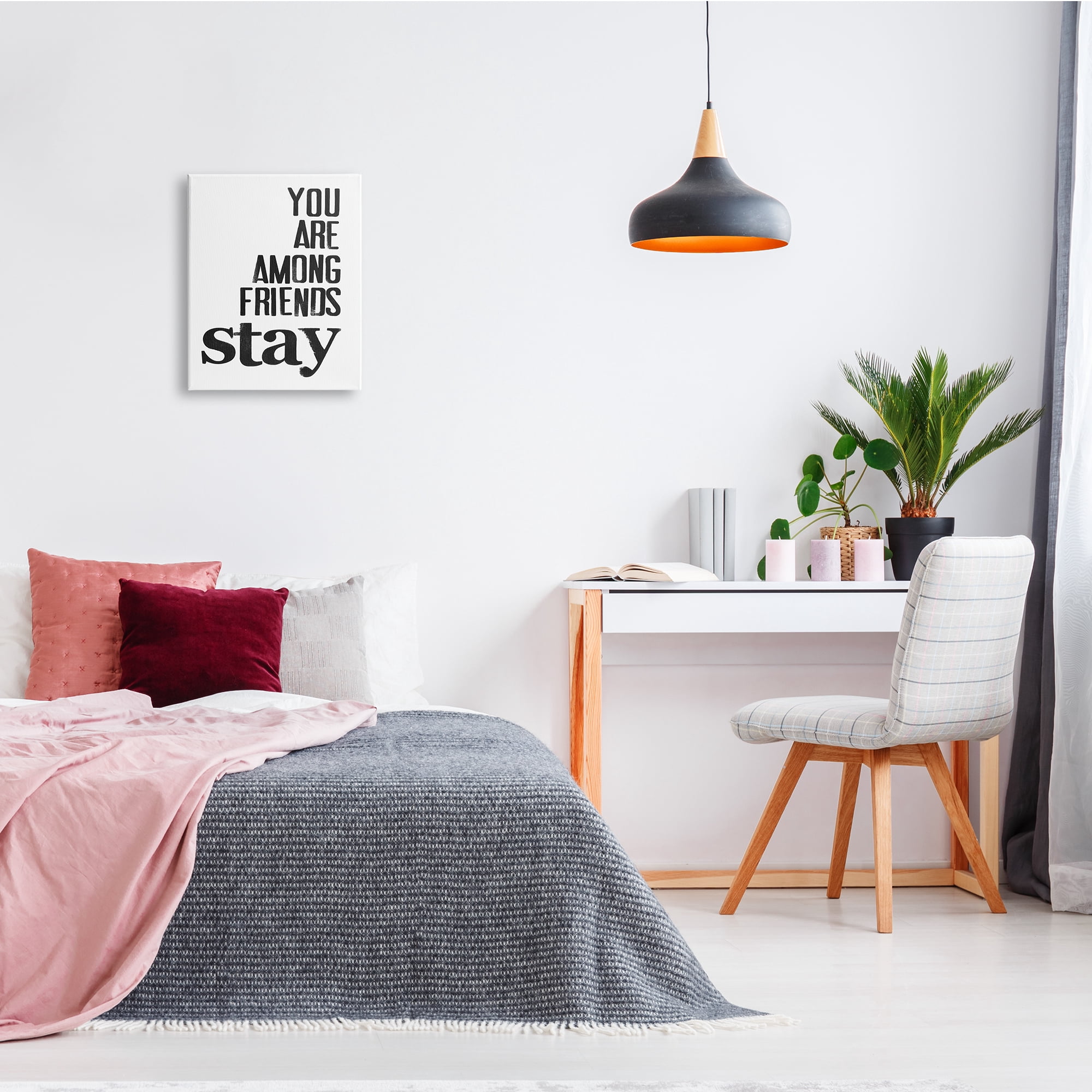 Stupell Industries You Are Among Friends Stay Bold Typography Phrase, 16 x 20, Design by Deborah Velasquez