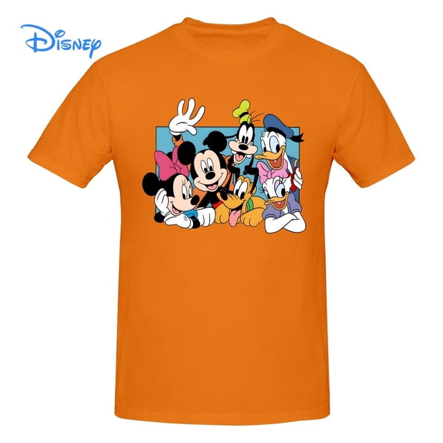 Disney Mickey Mouse Donald Duck And Friends T shirt Harajuku Short Sleeve T-shirt 100% Cotton Graphics Tshirt Brands Tee Top6XL Gao Jinjia LED
