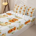 thumbnail image 3 of jejeloiu Cute Highland Cow Pattern Zipper Twin Comforter Sets with Fitted Sheet and 2 Pillowcases Kids,Rustic Farm Animals Zipper Bedding Set For Men,Reversible,4 Pieces, 3 of 7